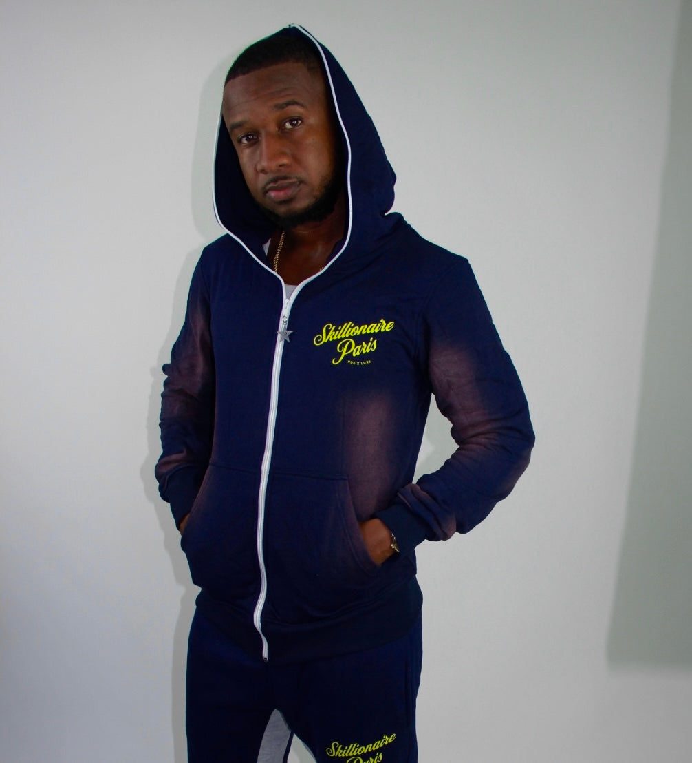 Navy Full Zipper Hoodie