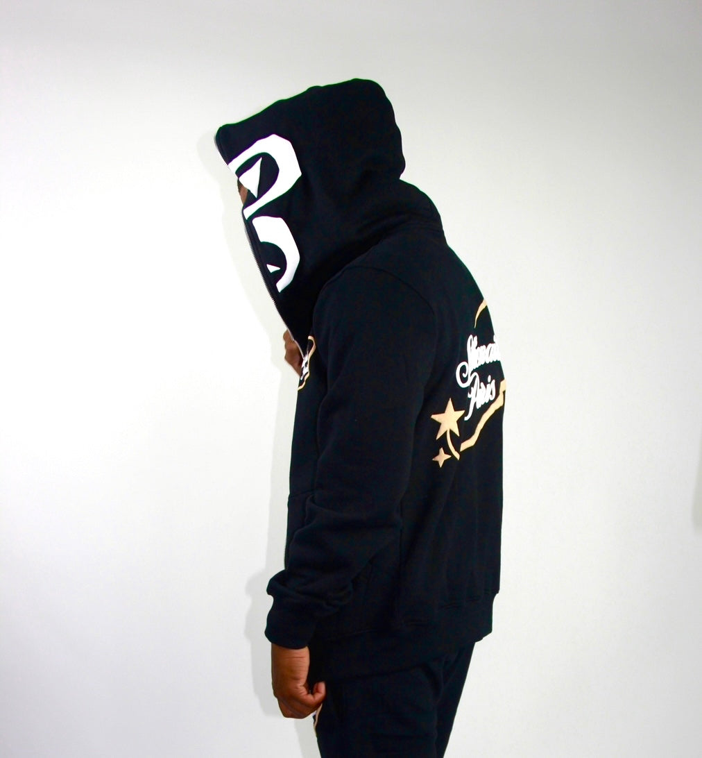 Black Full Zipper Hoodie